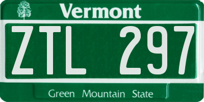 VT license plate ZTL297