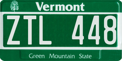 VT license plate ZTL448