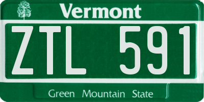 VT license plate ZTL591