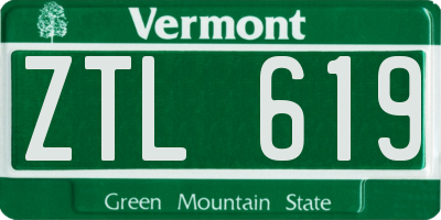 VT license plate ZTL619