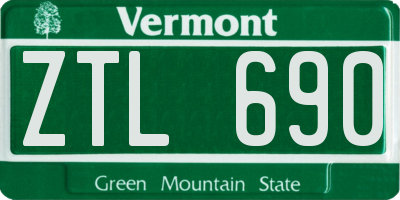 VT license plate ZTL690
