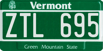 VT license plate ZTL695