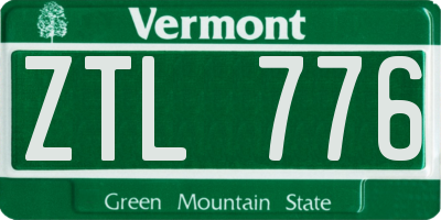 VT license plate ZTL776