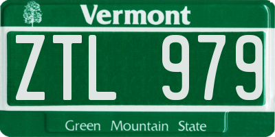 VT license plate ZTL979