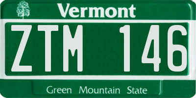 VT license plate ZTM146