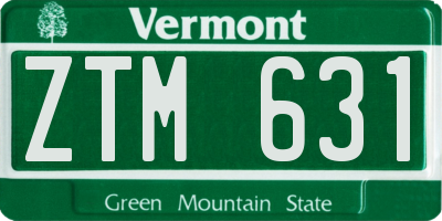 VT license plate ZTM631