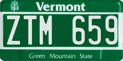 VT license plate ZTM659