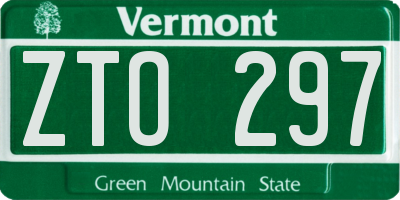 VT license plate ZTO297