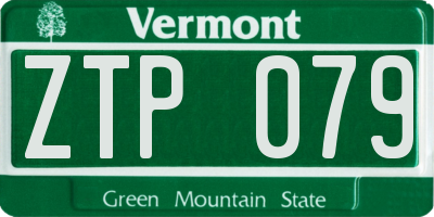 VT license plate ZTP079