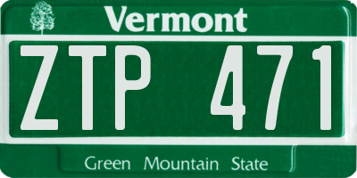 VT license plate ZTP471