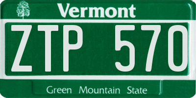VT license plate ZTP570