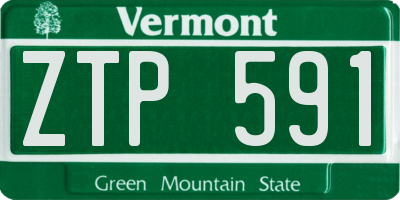 VT license plate ZTP591