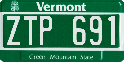VT license plate ZTP691