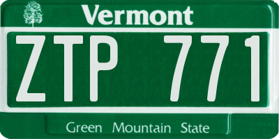 VT license plate ZTP771