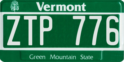 VT license plate ZTP776