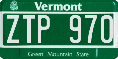 VT license plate ZTP970