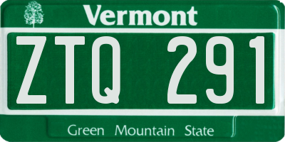 VT license plate ZTQ291