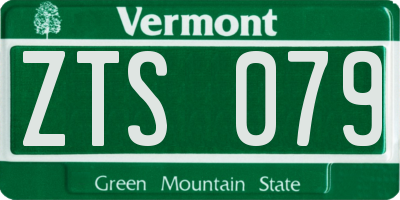 VT license plate ZTS079