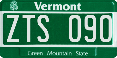 VT license plate ZTS090