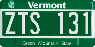 VT license plate ZTS131