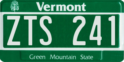 VT license plate ZTS241