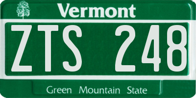 VT license plate ZTS248
