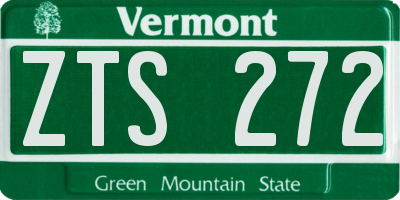 VT license plate ZTS272