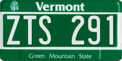 VT license plate ZTS291