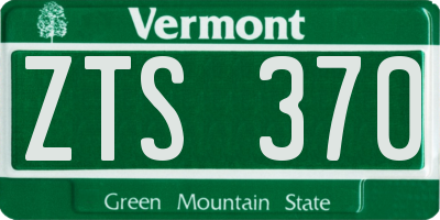 VT license plate ZTS370