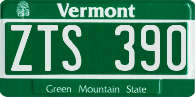 VT license plate ZTS390