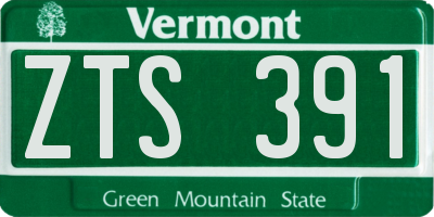 VT license plate ZTS391