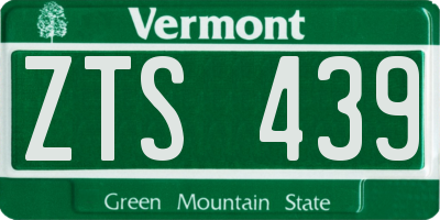 VT license plate ZTS439