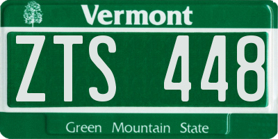 VT license plate ZTS448