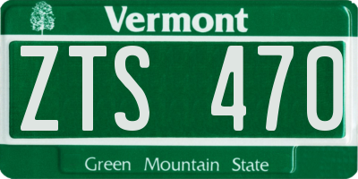 VT license plate ZTS470