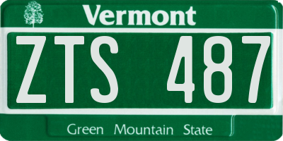 VT license plate ZTS487