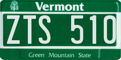 VT license plate ZTS510