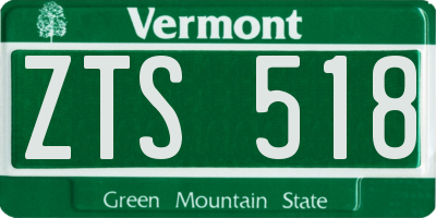 VT license plate ZTS518