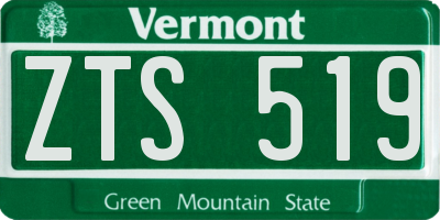 VT license plate ZTS519