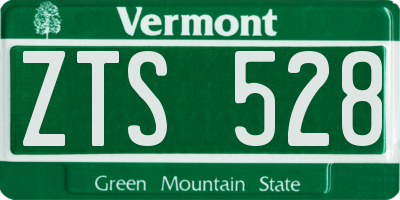VT license plate ZTS528