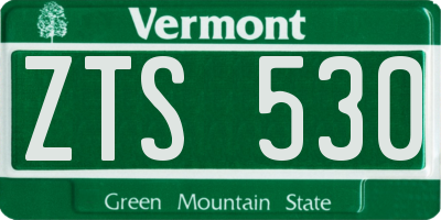 VT license plate ZTS530