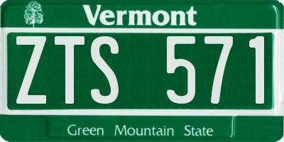 VT license plate ZTS571