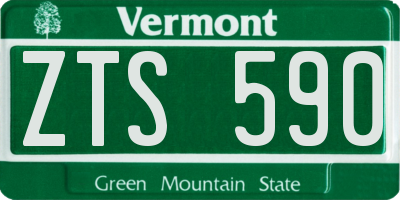 VT license plate ZTS590