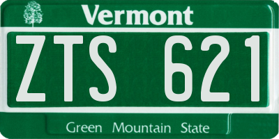 VT license plate ZTS621