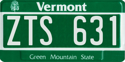 VT license plate ZTS631