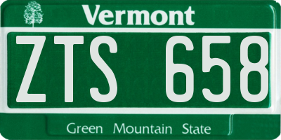 VT license plate ZTS658