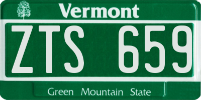VT license plate ZTS659