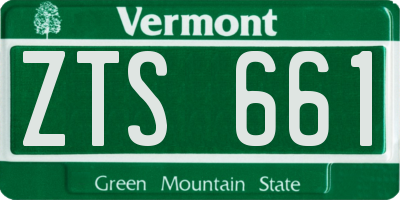 VT license plate ZTS661