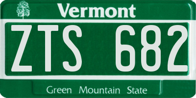 VT license plate ZTS682
