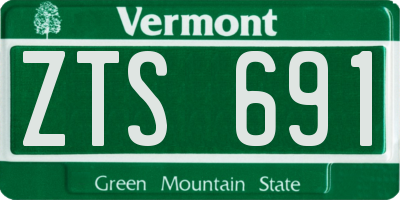 VT license plate ZTS691