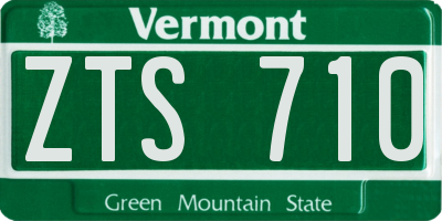 VT license plate ZTS710